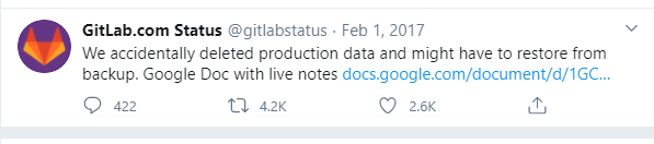 GitLab Data Loss