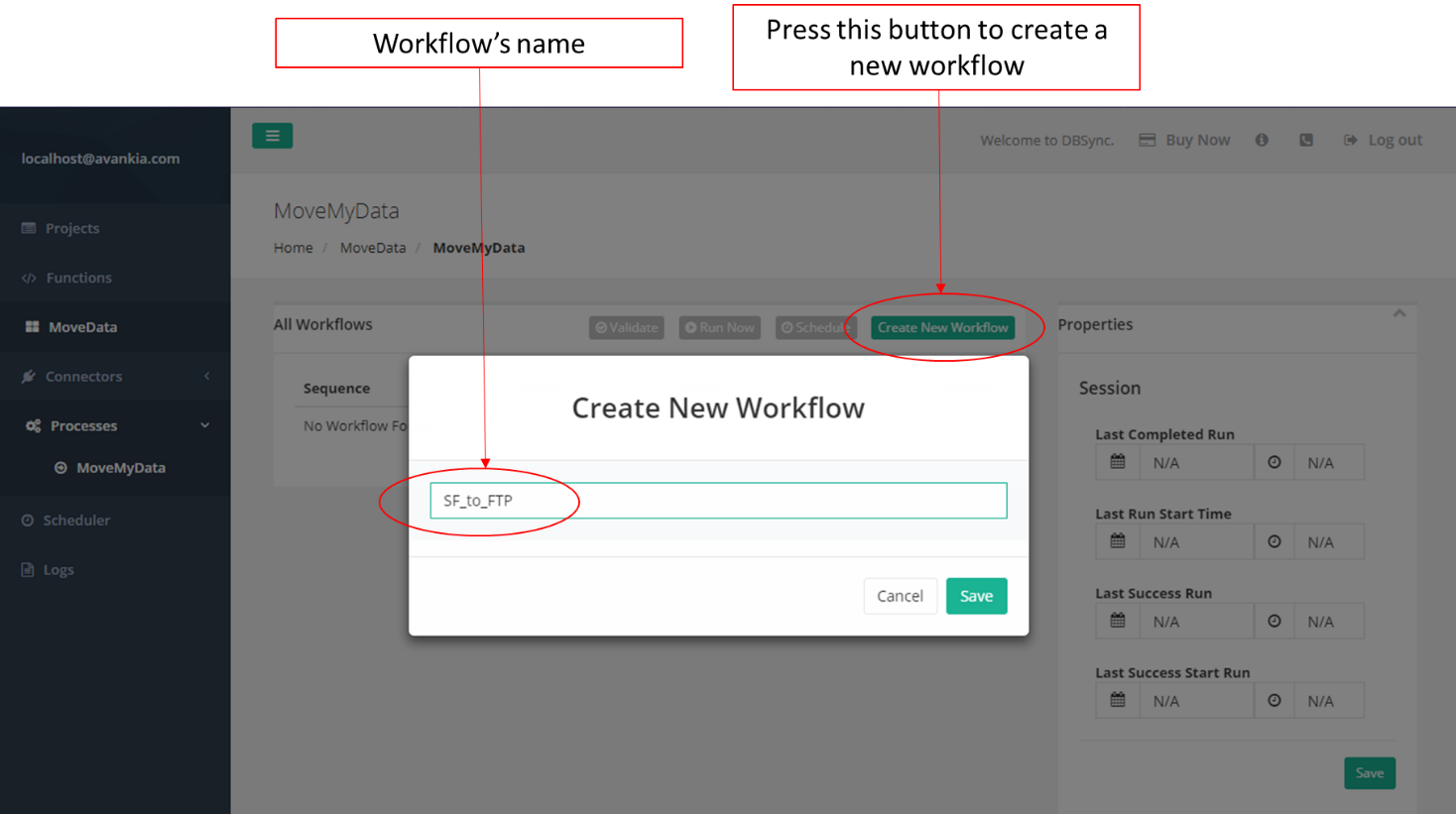 Figure 11 – Create new workflow.