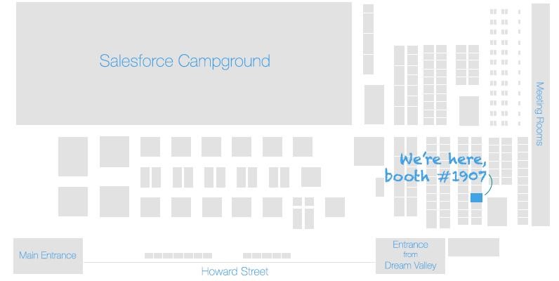 Dreamforce expo floor map, DBSync